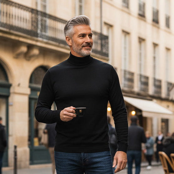 Jason – De Slim Fit Longsleeve met Opstaande Kraag die jouw Stijl Versterkt