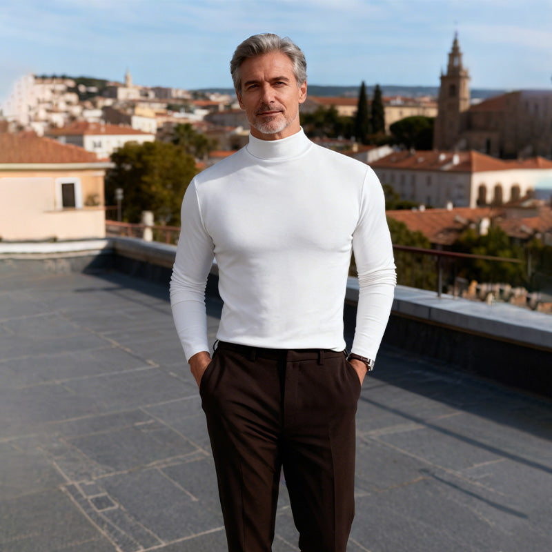 Jason – De Slim Fit Longsleeve met Opstaande Kraag die jouw Stijl Versterkt