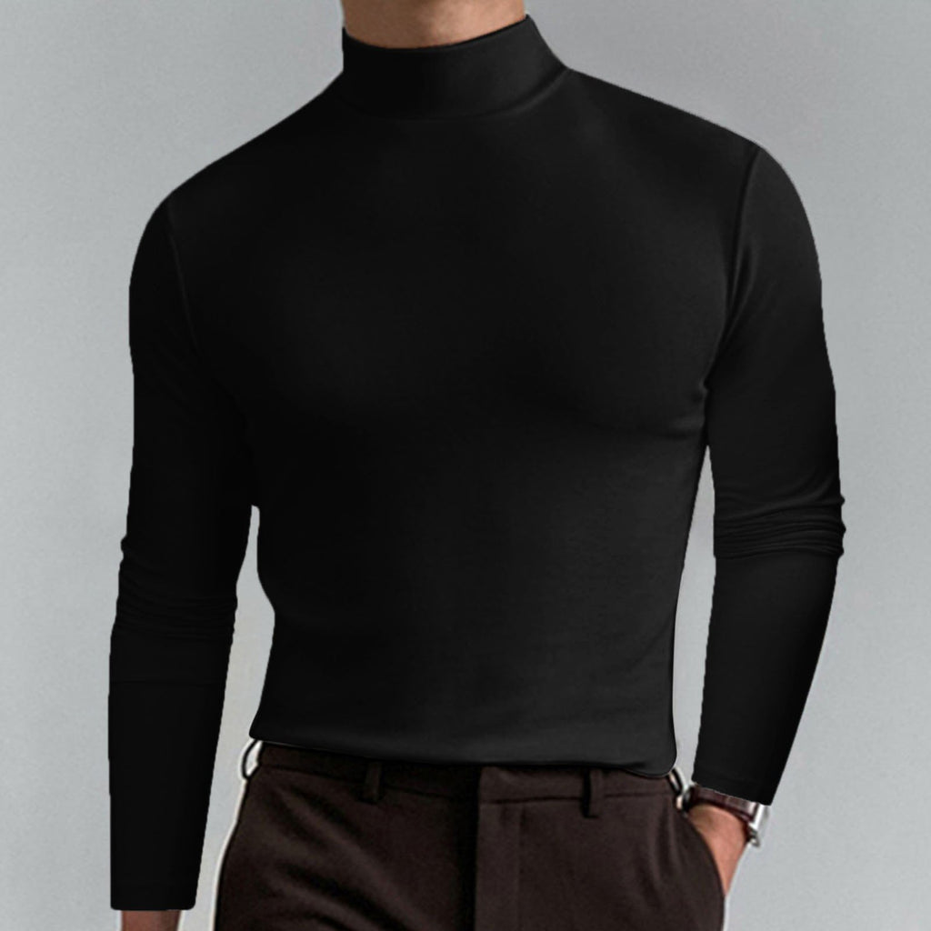 Jason – De Slim Fit Longsleeve met Opstaande Kraag die jouw Stijl Versterkt
