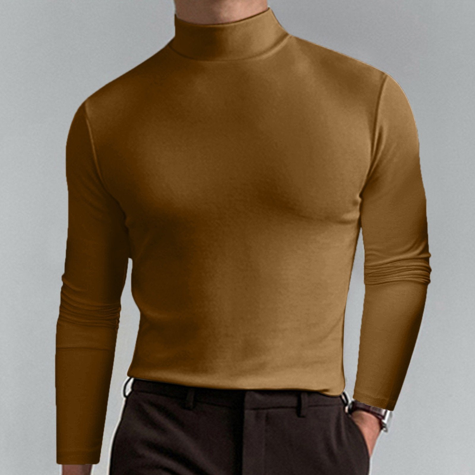 Jason – De Slim Fit Longsleeve met Opstaande Kraag die jouw Stijl Versterkt